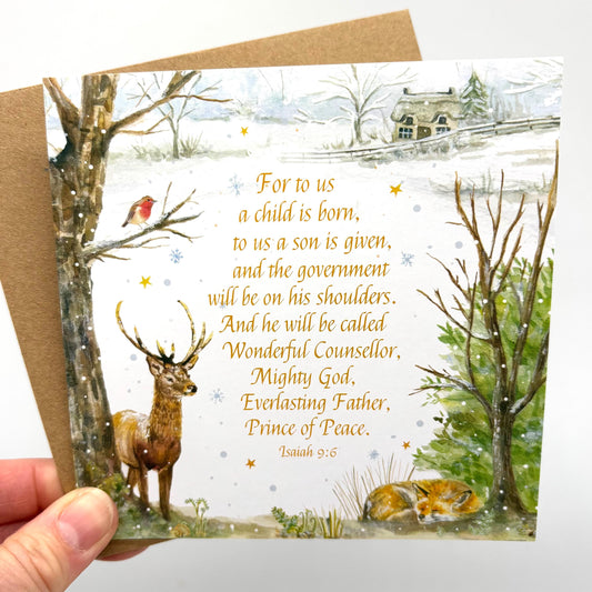 Winter Woodland  Pack of 5 Christmas Cards