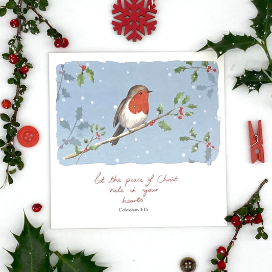 Winter Robin Pack of 5 Christmas Cards