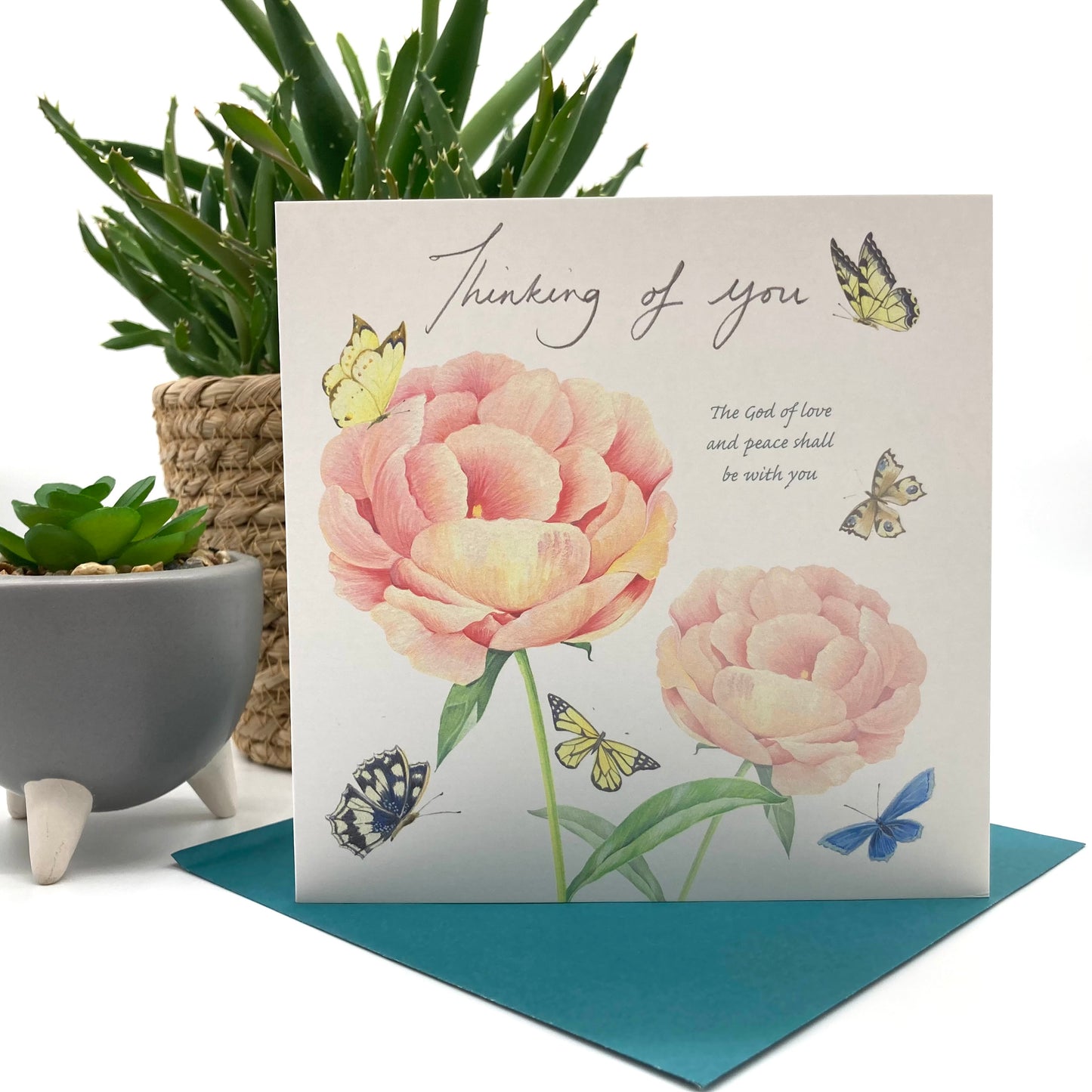 Peonies Sympathy Card