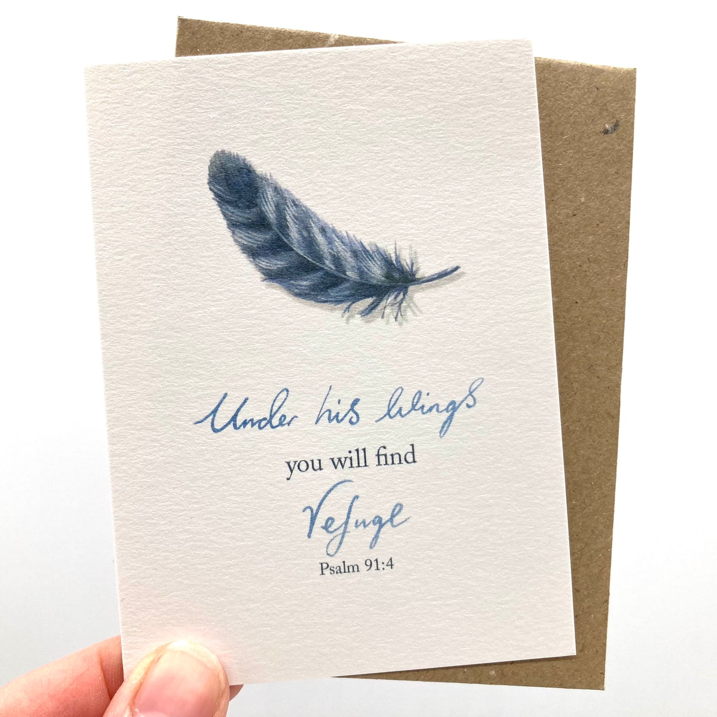 Under His Wings Mini Notecard