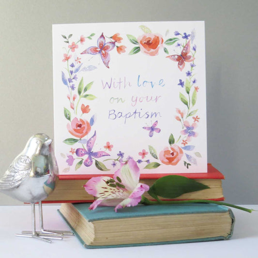 Baptism Butterflies Card