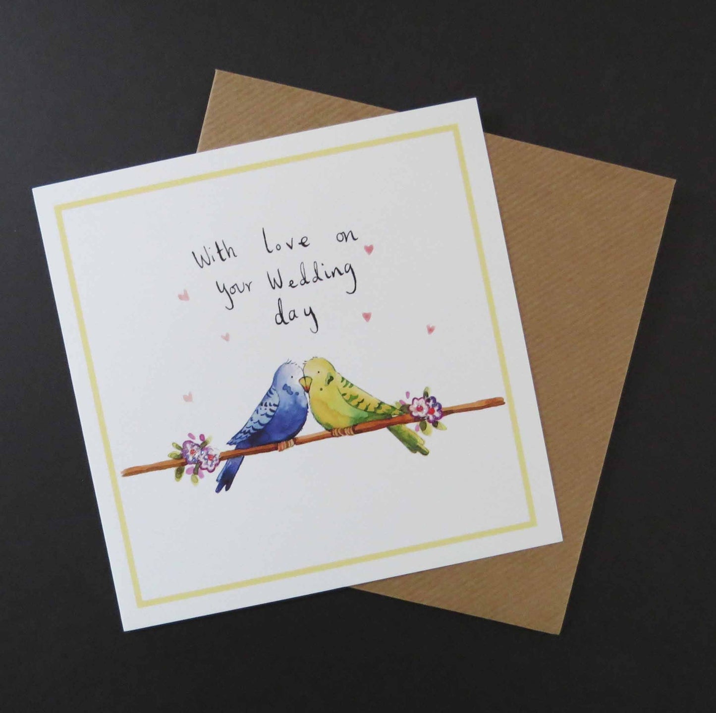 Love Birds Wedding Card