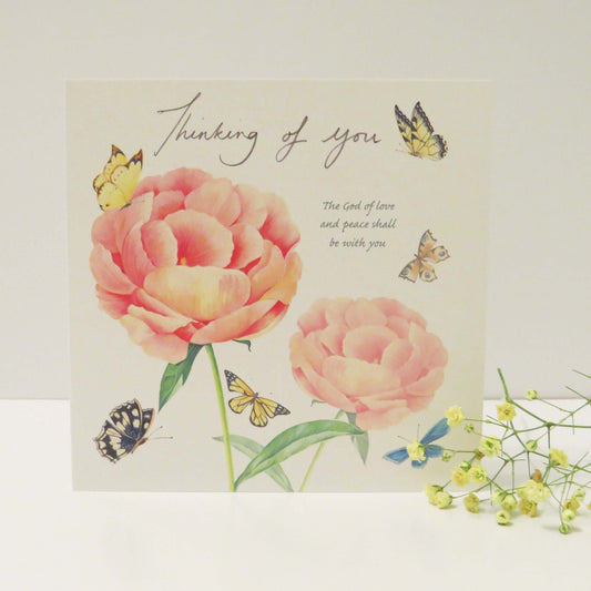 Peonies Sympathy Card