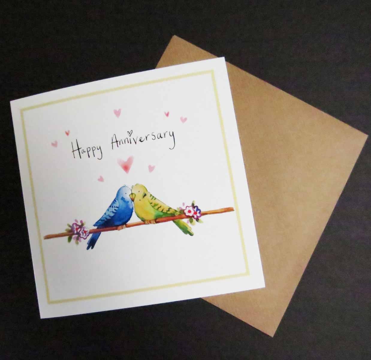 Love Birds Anniversary Card