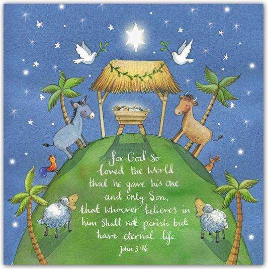 O Come Let Us Adore Him Pack of 5 Christmas Cards