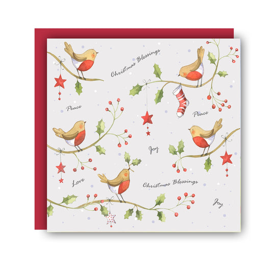 Five Robins Pack of 5 Christmas Cards