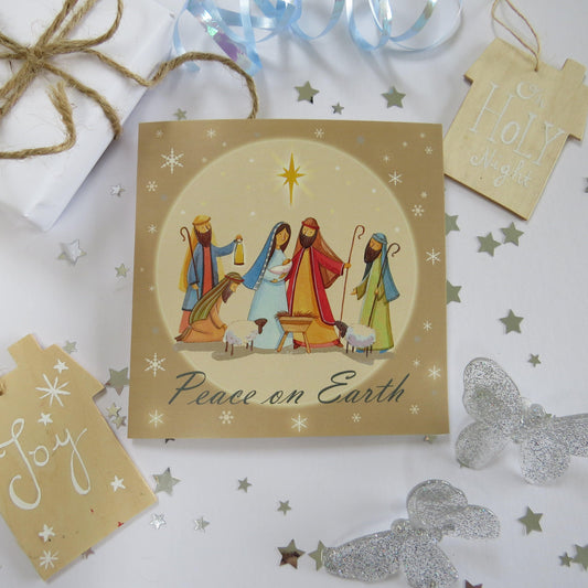Peace on Earth Pack of 5 Christmas cards