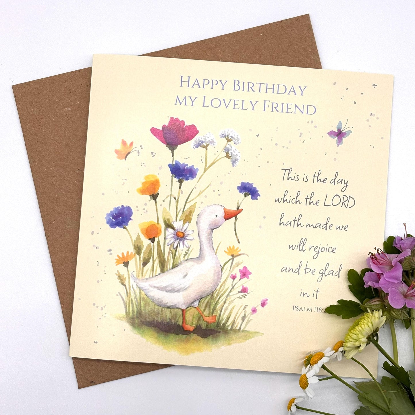 Duck Birthday Card - Lovely Friend