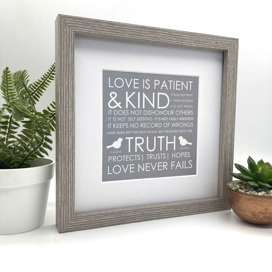 Love is Patient and Kind Frame