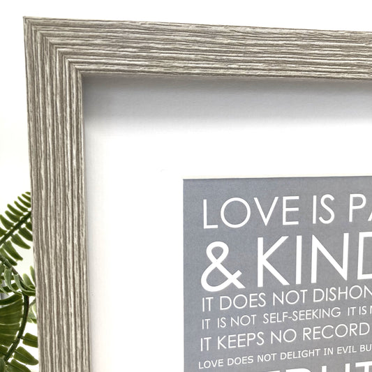 Love is Patient and Kind Frame