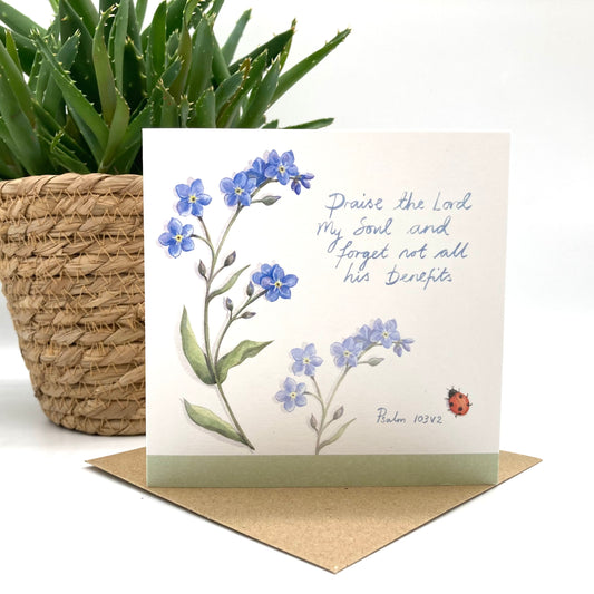 Forget Me Not Notecard
