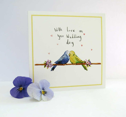 Love Birds Wedding Card