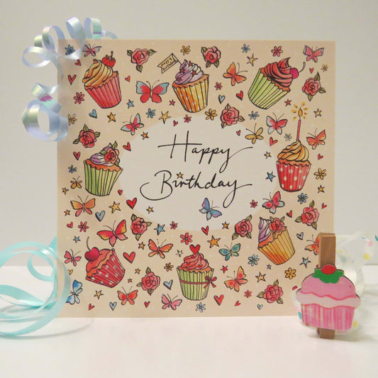 Butterfly Cupcake Card