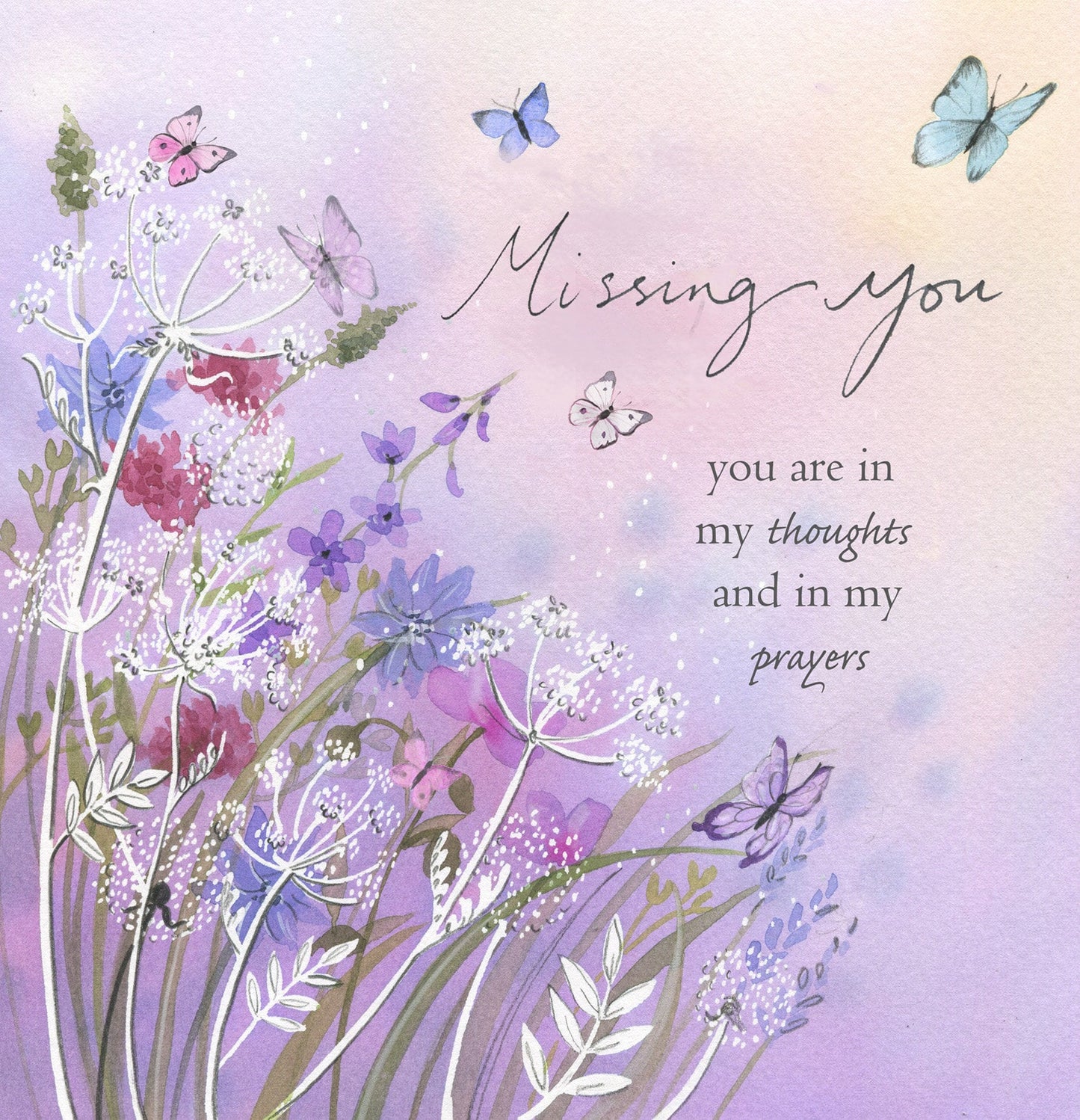Missing You Meadow Card