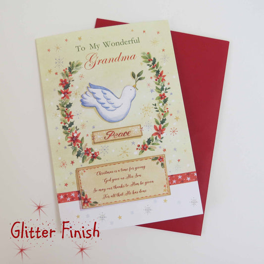 To My Wonderful Grandma Relation Christmas Card