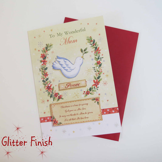 To My Wonderful Mum Relation Christmas Card