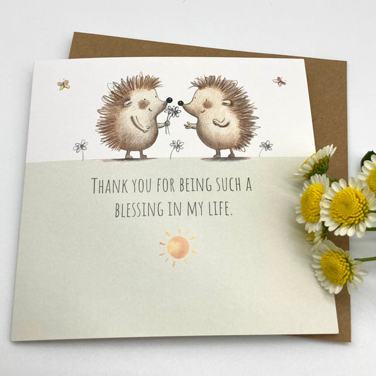 Hedgehog Blessing Notecard | Christian Card