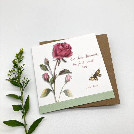 Rose Note card | Christian card