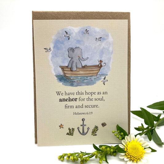 Anchor Elephant Keepsake Card