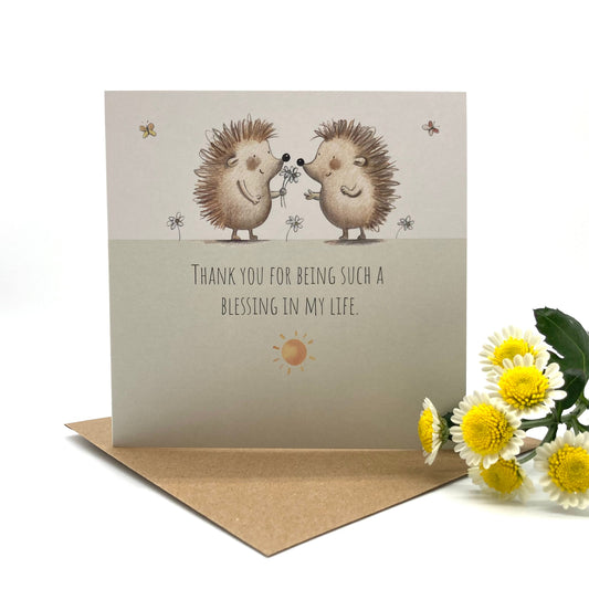 Hedgehog Blessing Notecard | Christian Card