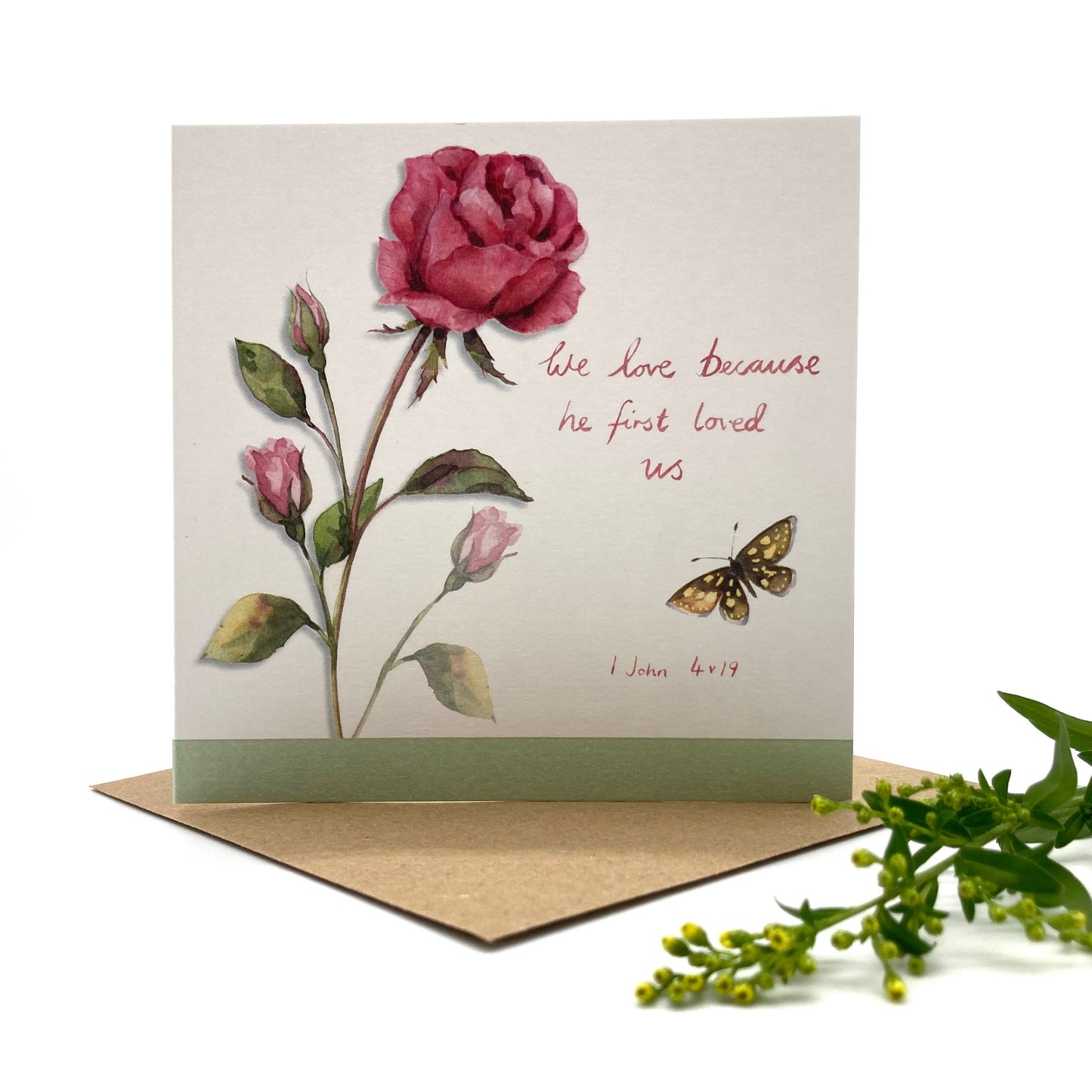 Rose Note card | Christian card
