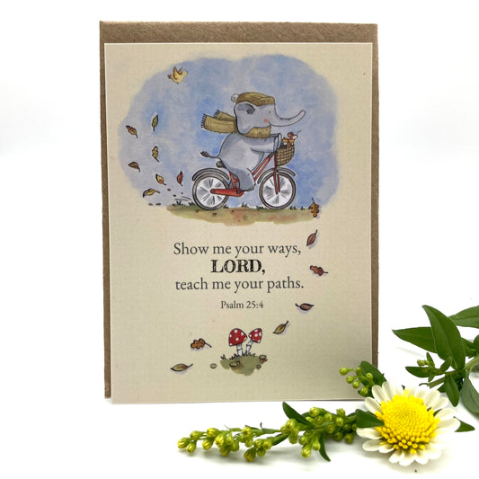 Show Me Elephant Keepsake Card
